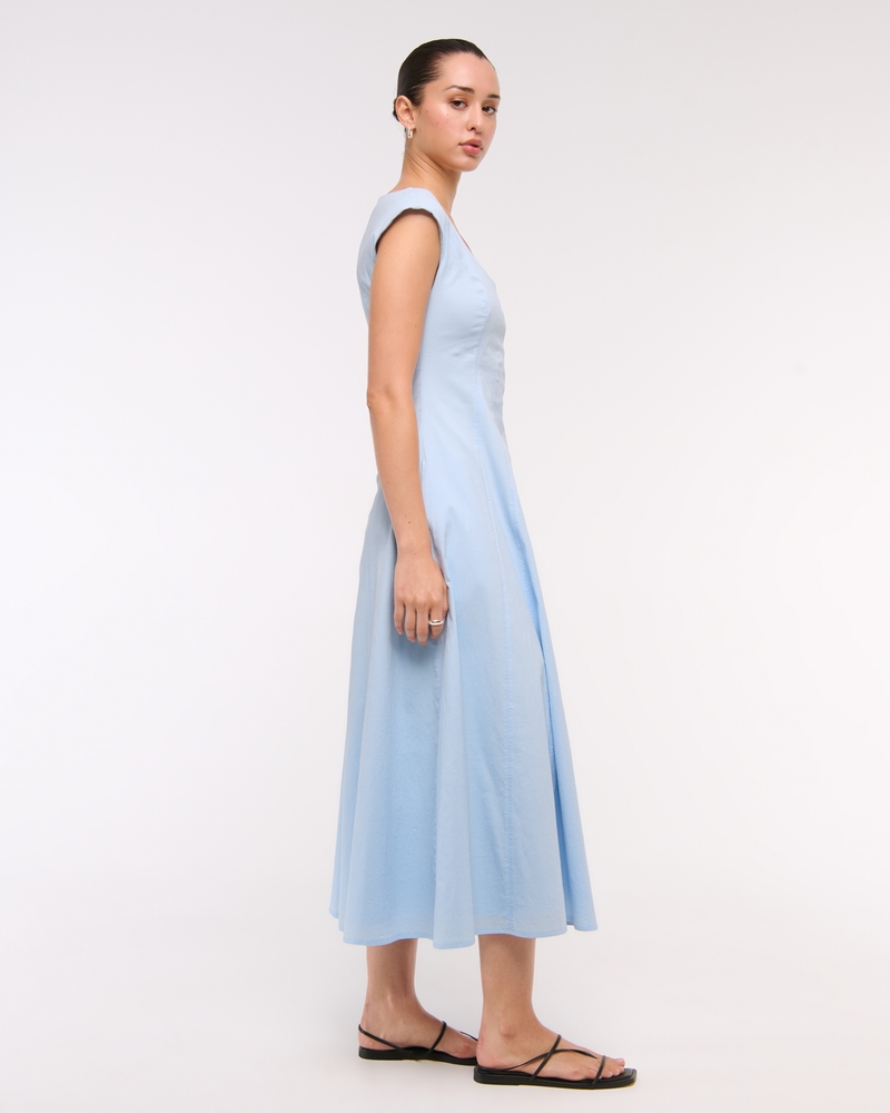 The A&F Mila Cap Sleeve Midi Dress