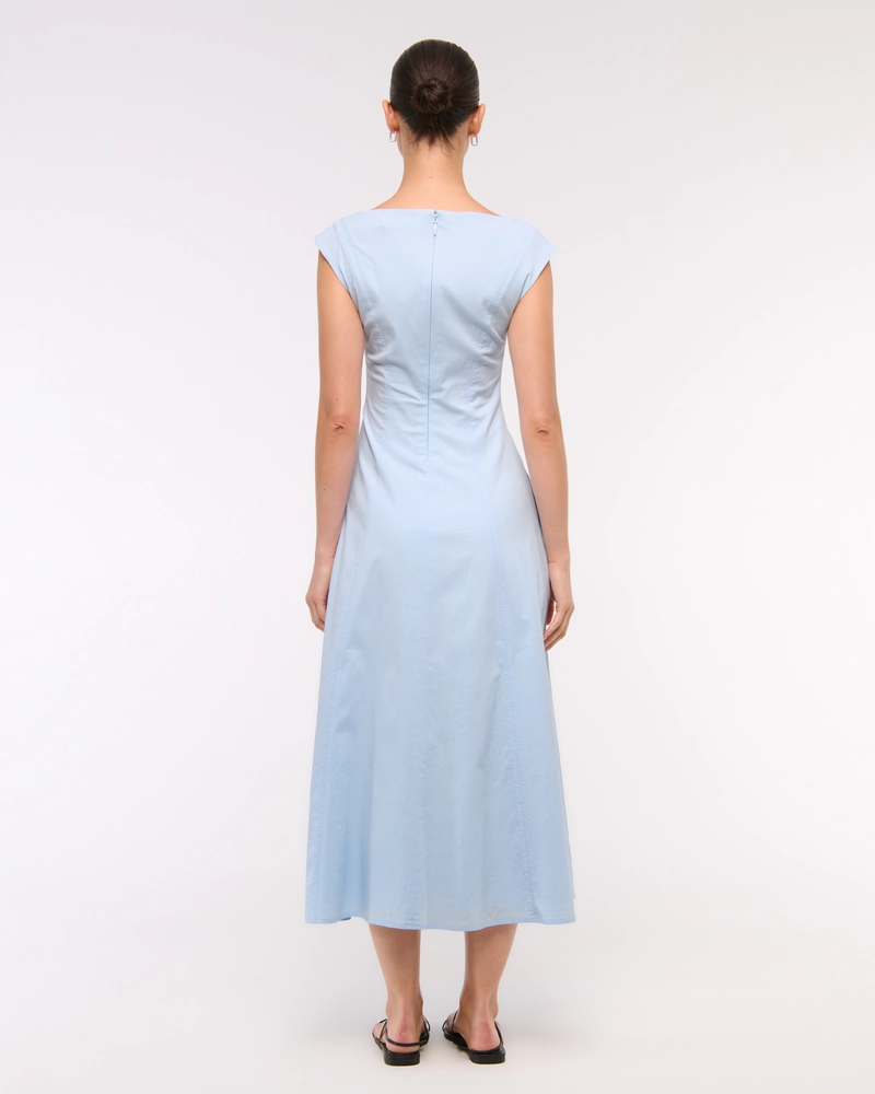 The A&F Mila Cap Sleeve Midi Dress