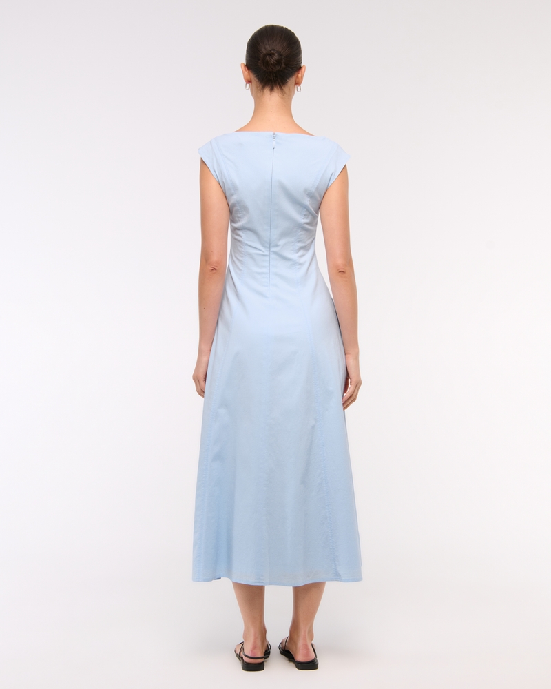 The A&F Mila Cap Sleeve Midi Dress