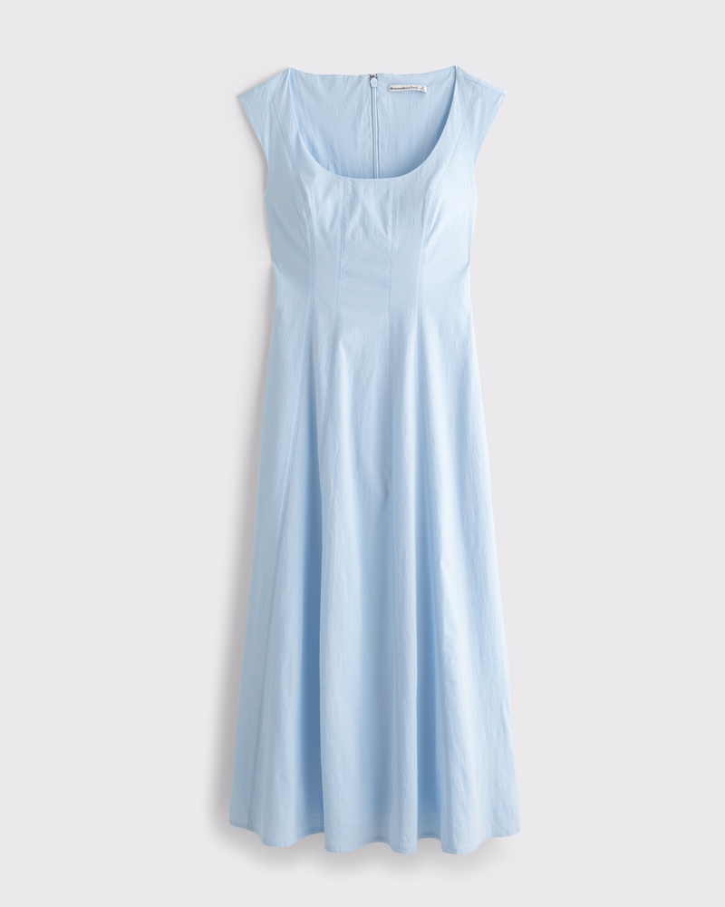 The A&F Mila Cap Sleeve Midi Dress
