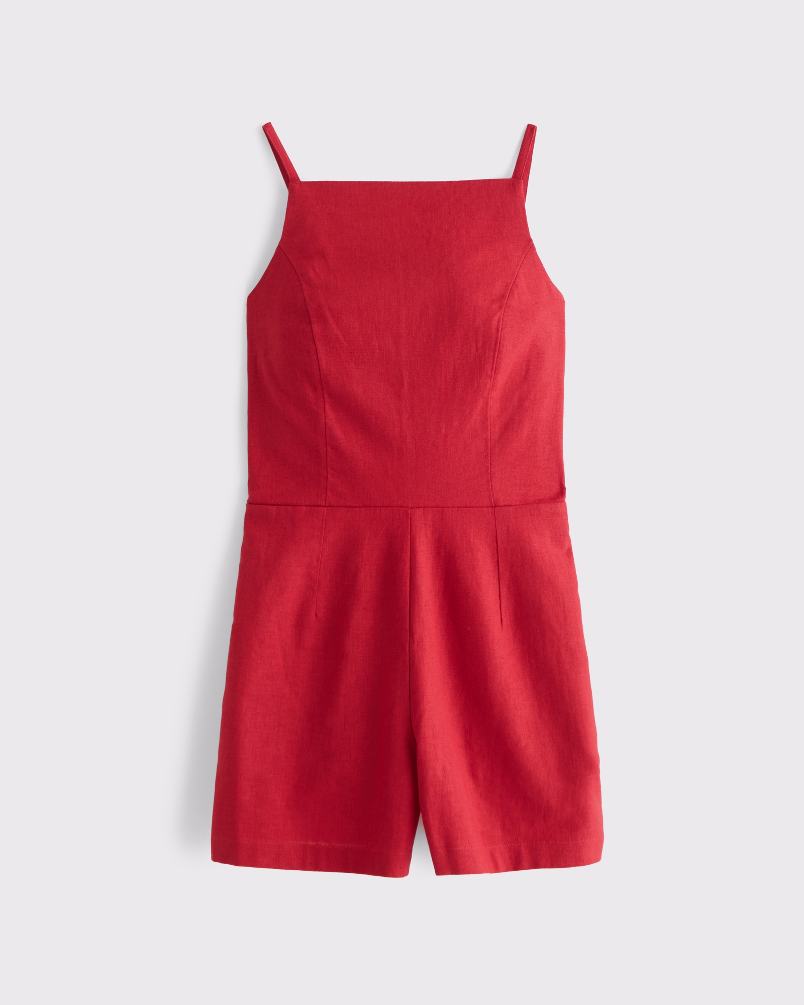 Apron Linen-Blend Romper