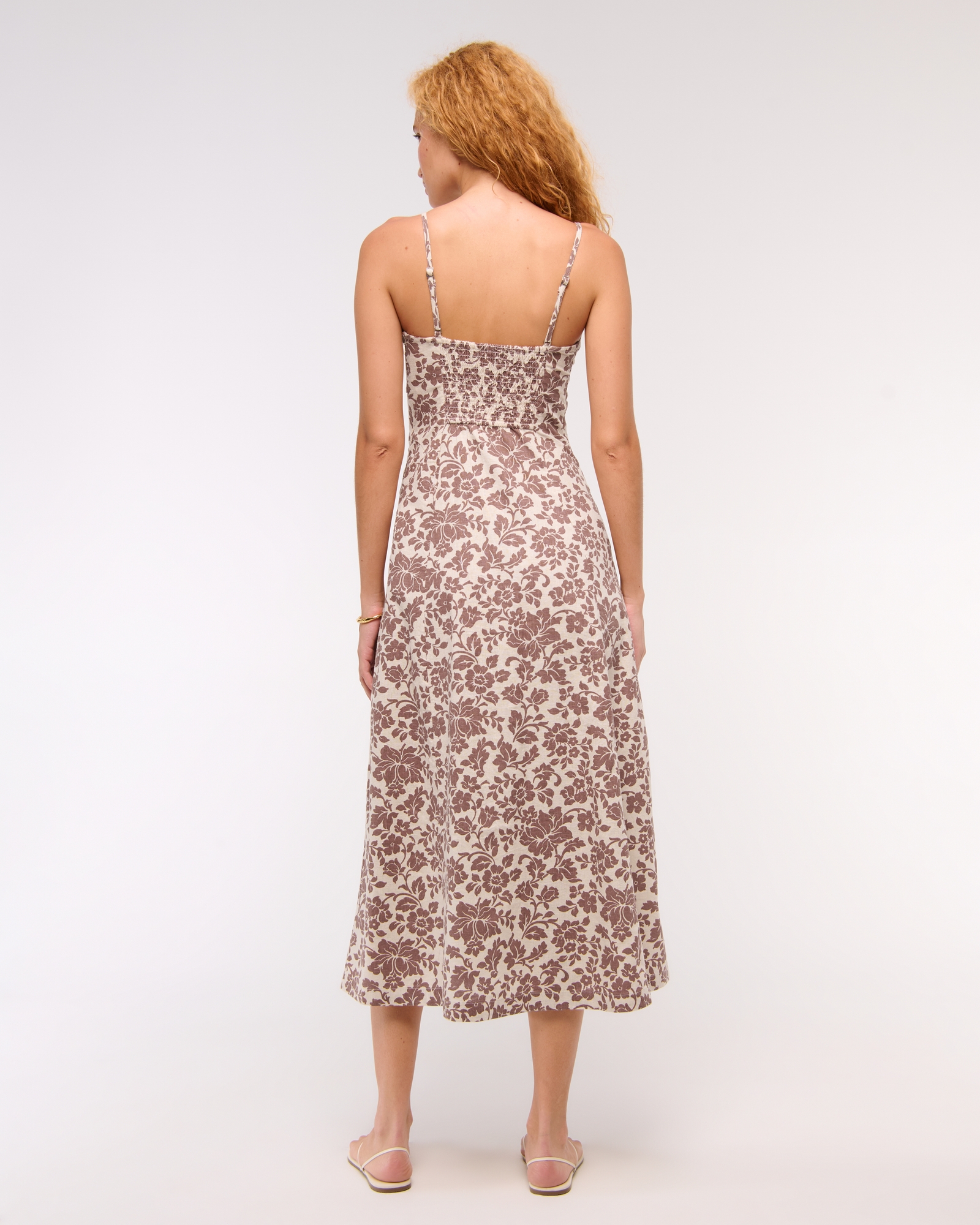 Beaded Flowy Midi Dress