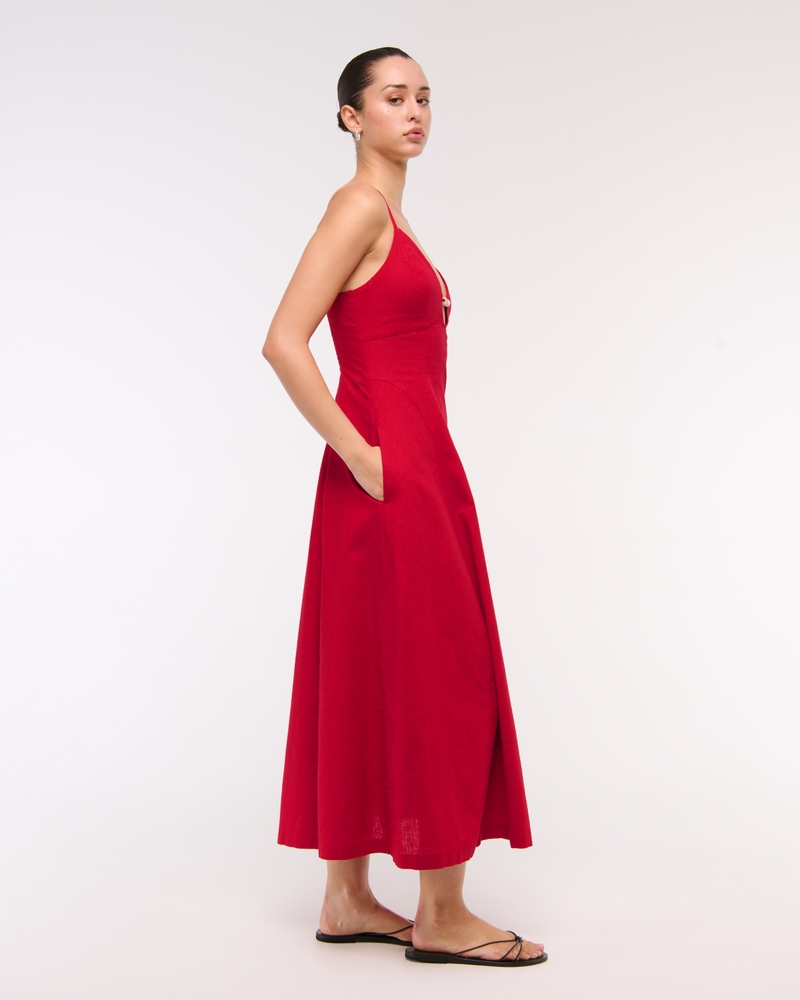 Beaded Flowy Midi Dress