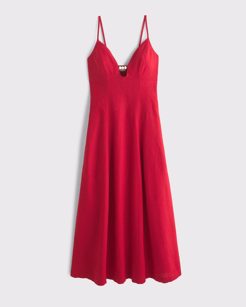 Beaded Flowy Midi Dress