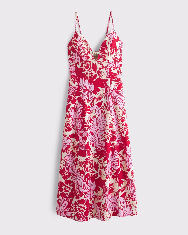 Beaded Flowy Midi Dress