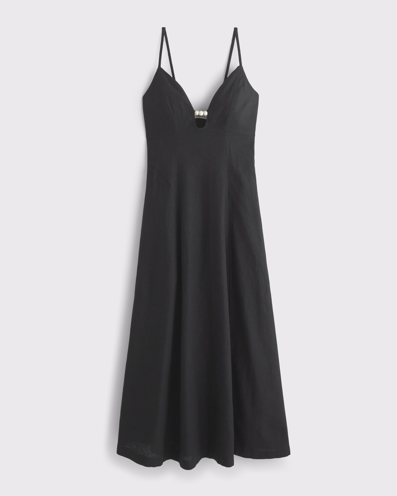 Beaded Flowy Midi Dress