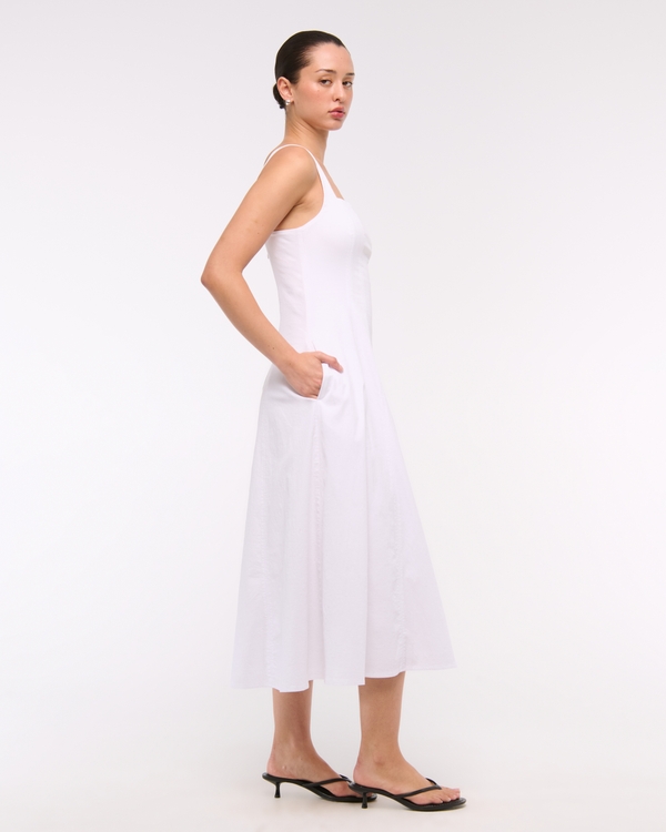 The A&F Mila Stretch Midi Dress