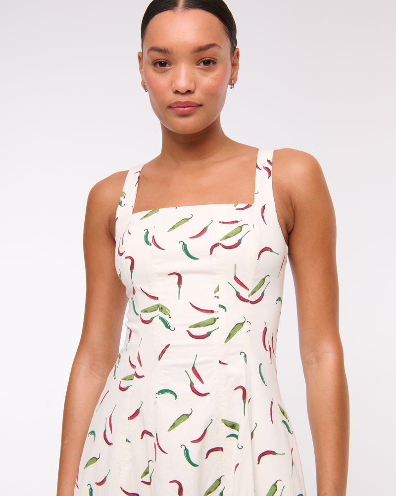 The A&F Mila Stretch Midi Dress