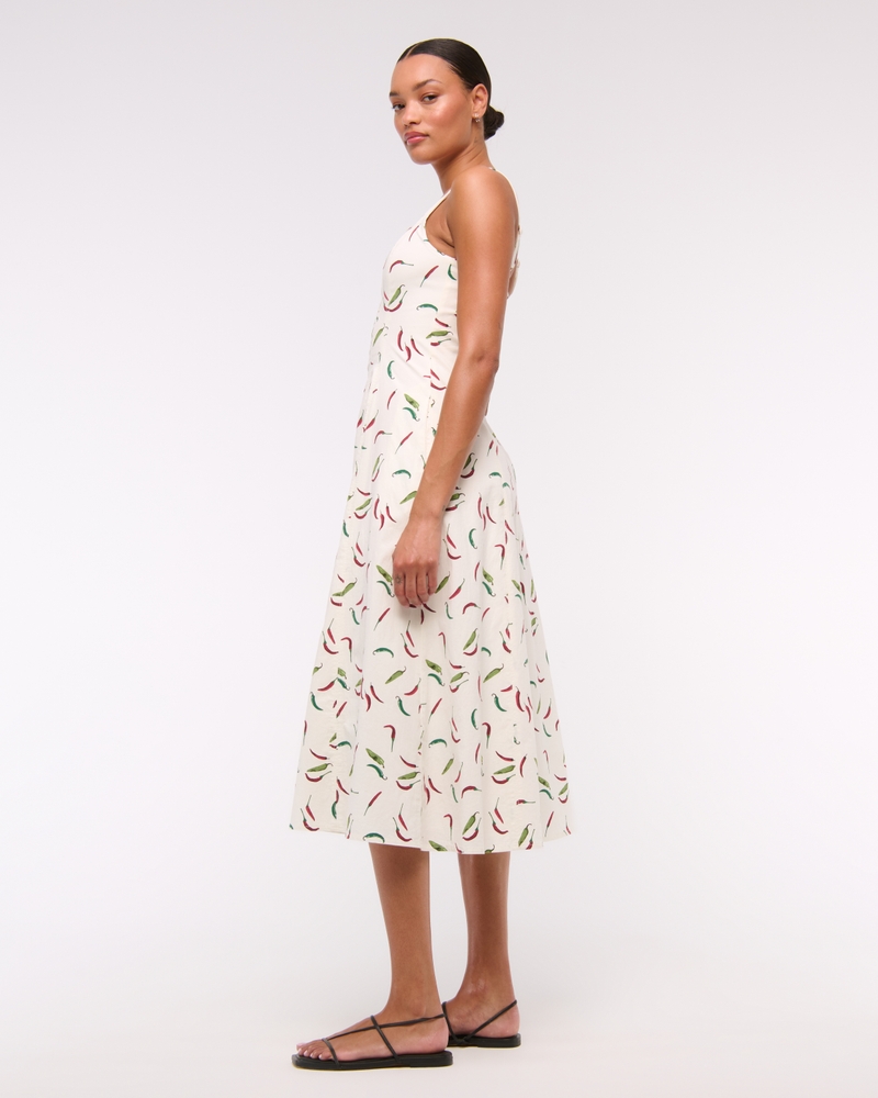 The A&F Mila Stretch Midi Dress