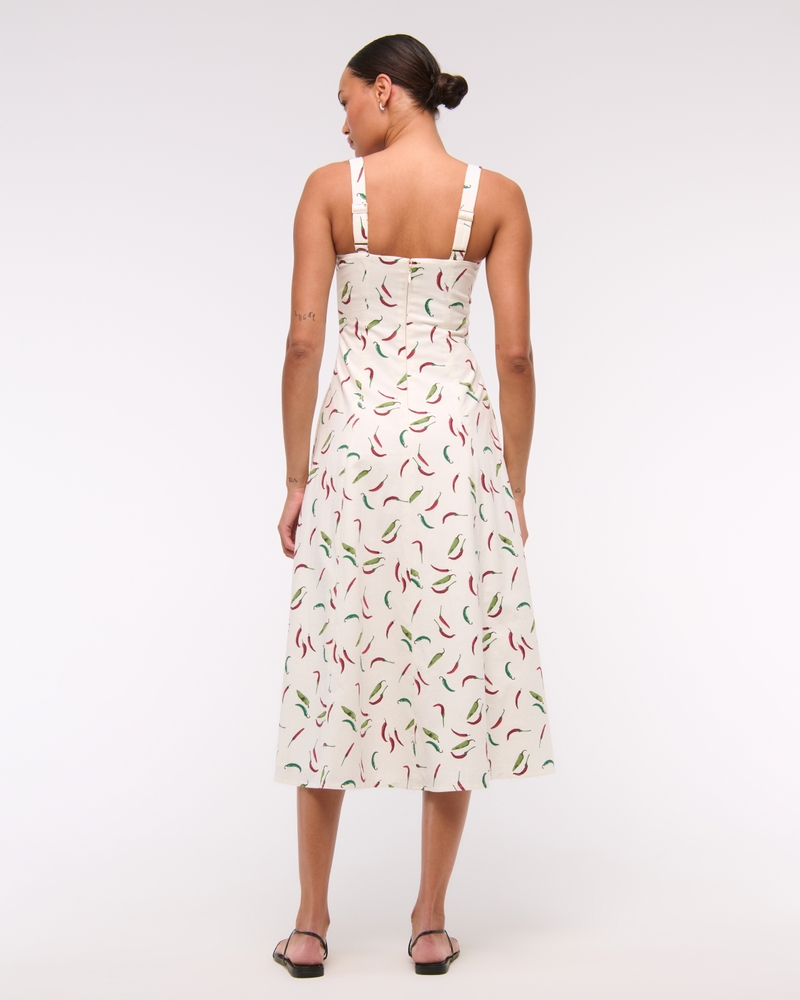 The A&F Mila Stretch Midi Dress