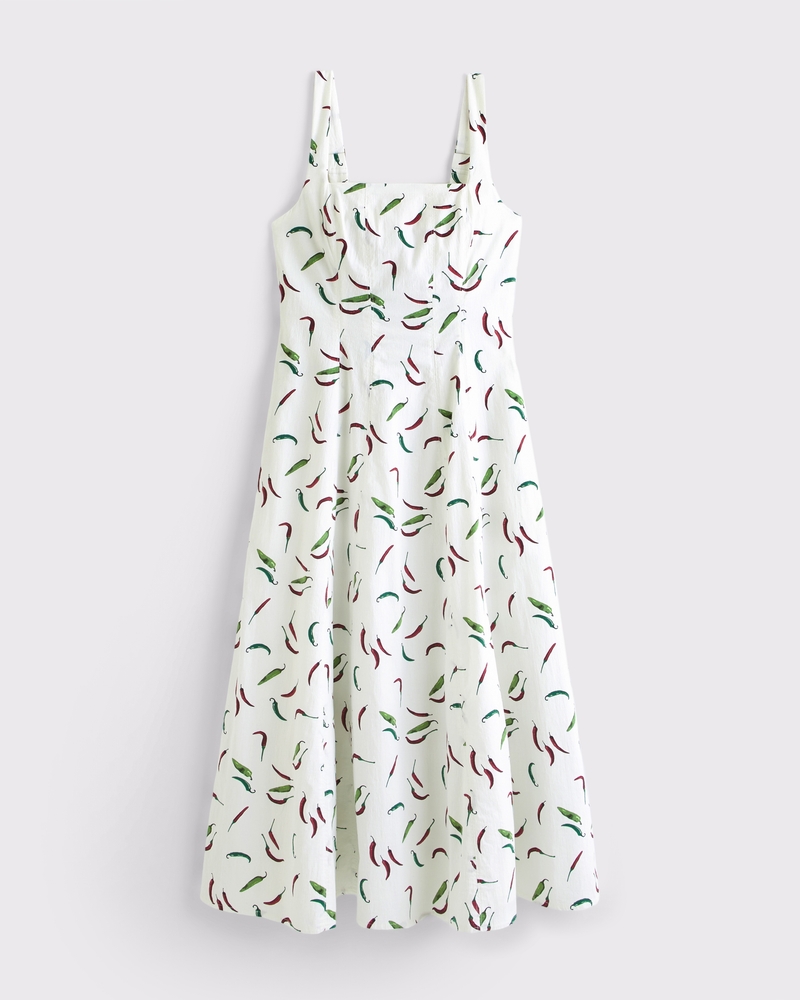 The A&F Mila Stretch Midi Dress