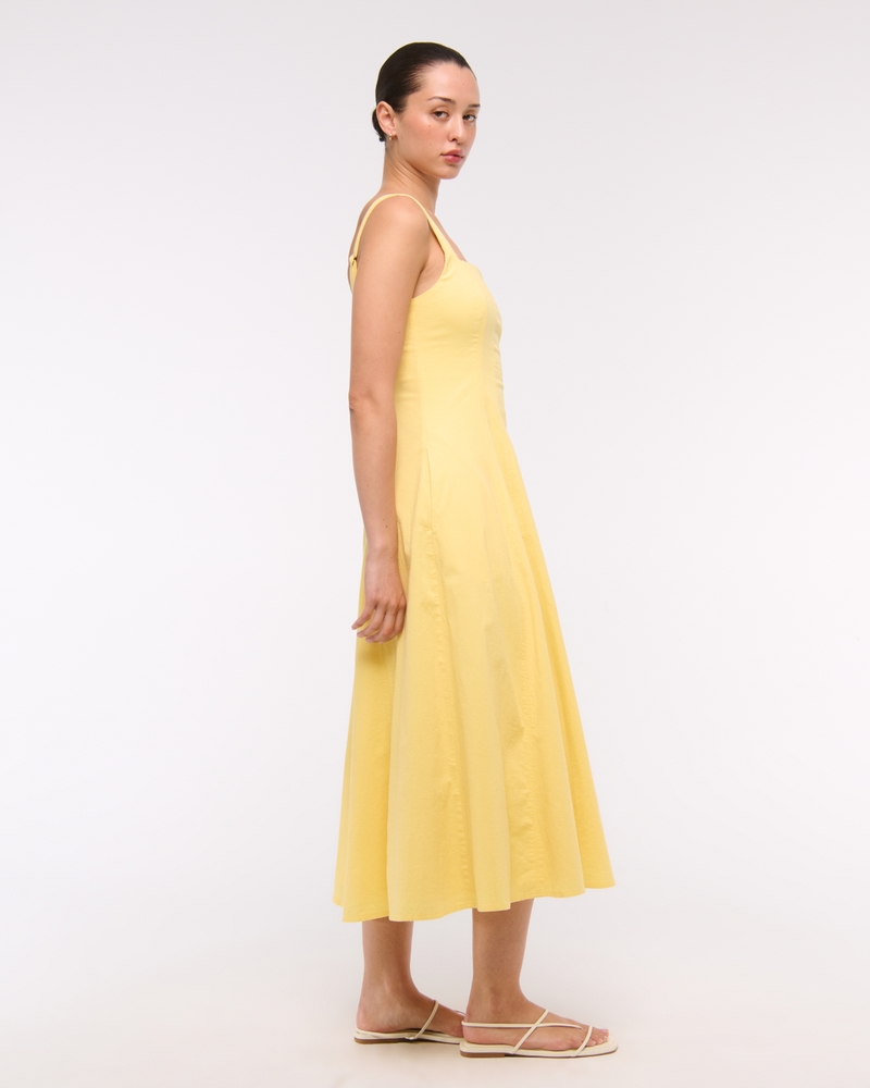 The A&F Mila Stretch Midi Dress
