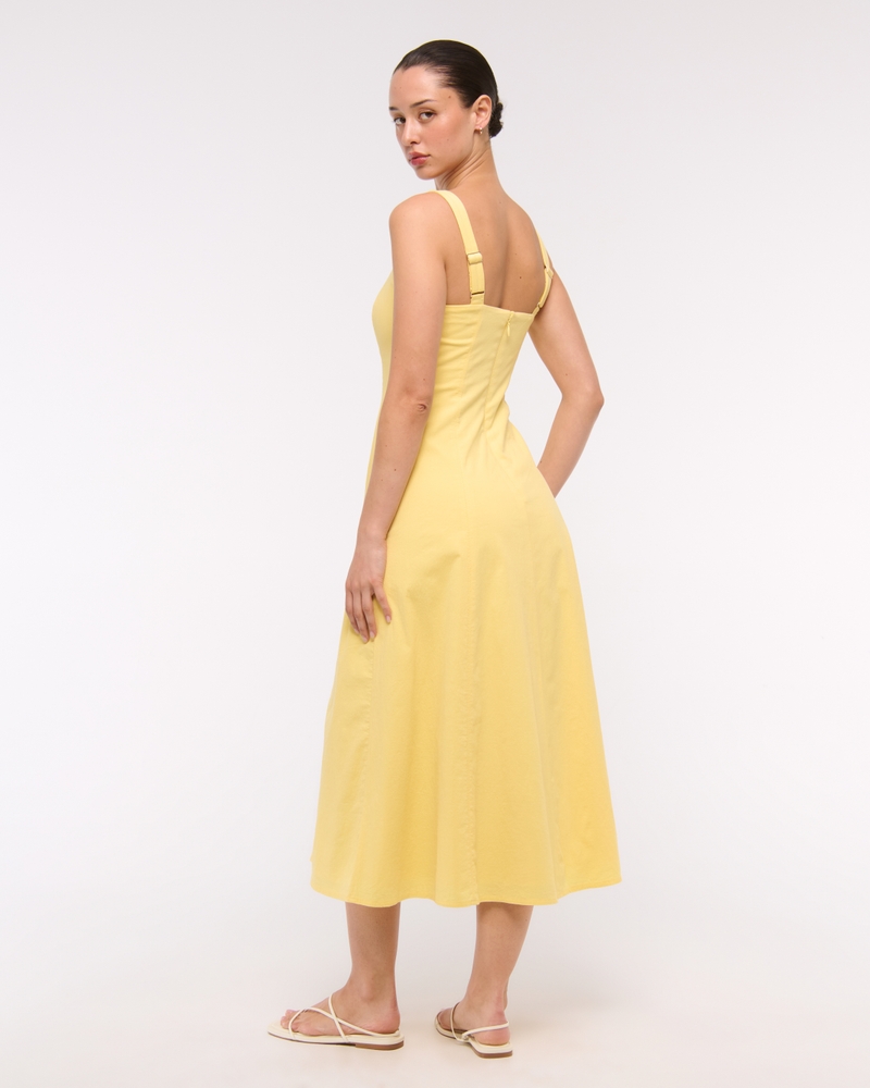 The A&F Mila Stretch Midi Dress