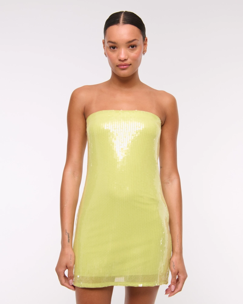Strapless Sequin Mini Dress