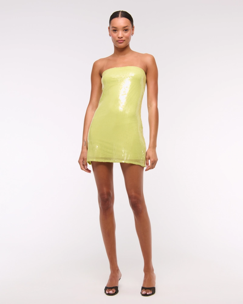Strapless Sequin Mini Dress