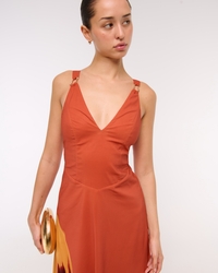 Women's Dipped-Waist Hardware Maxi Dress | Women's Dresses & Jumpsuits | Abercrombie.com