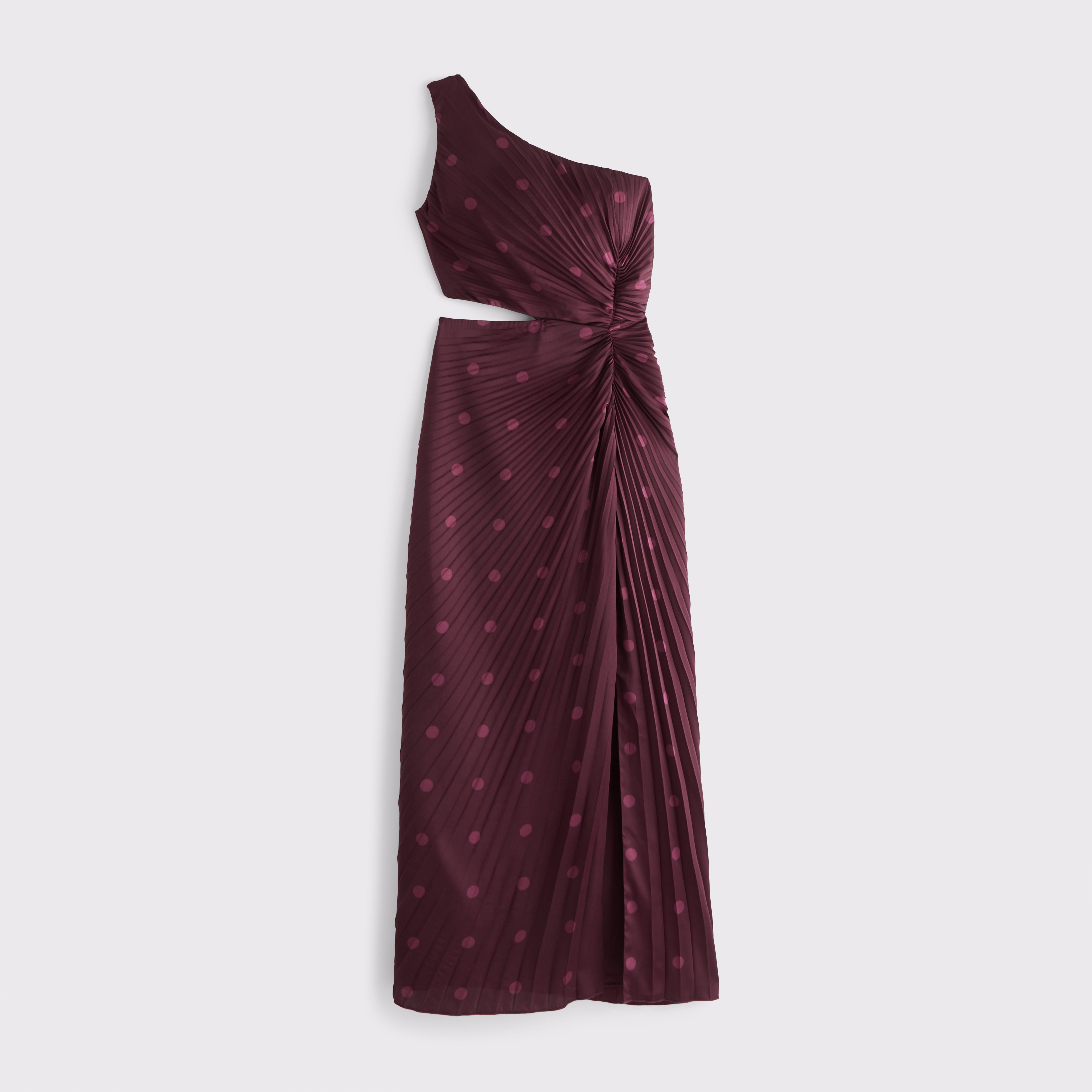 Women's The A&F Giselle Pleated One-Shoulder Cutout Maxi