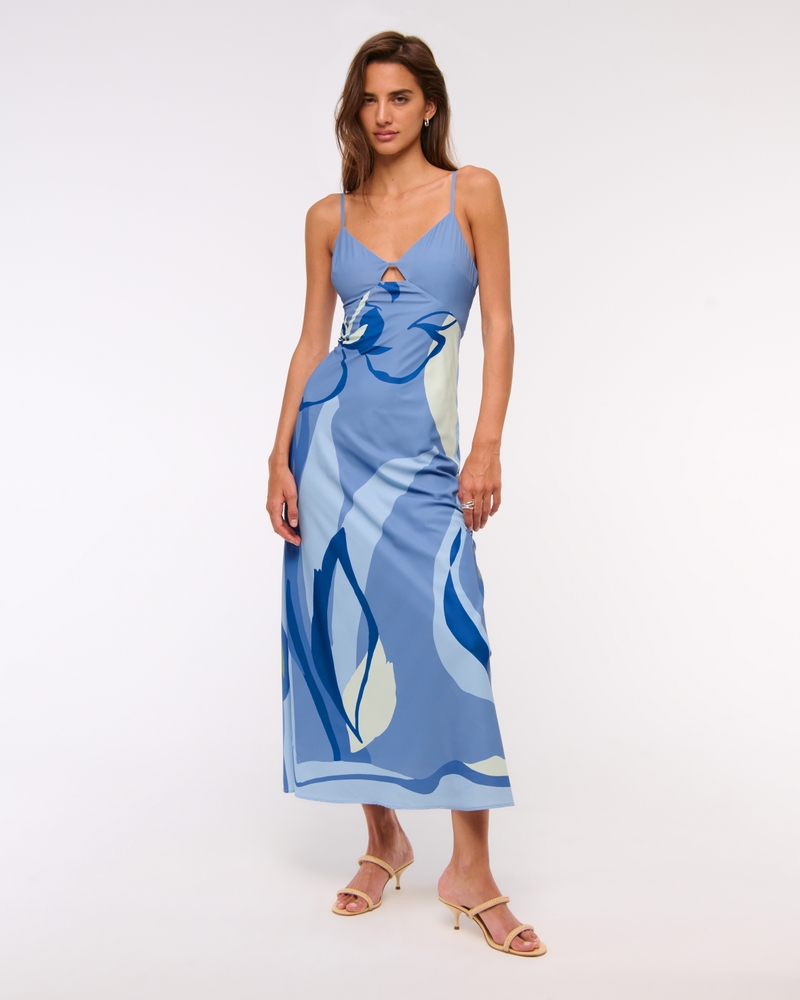 Strapless Drop-Waist Maxi Dress