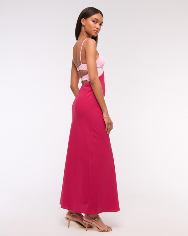The A&F Julia Slip Cutout Maxi Dress