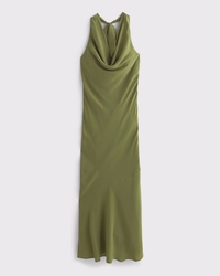 Cowl Halter Maxi Dress
