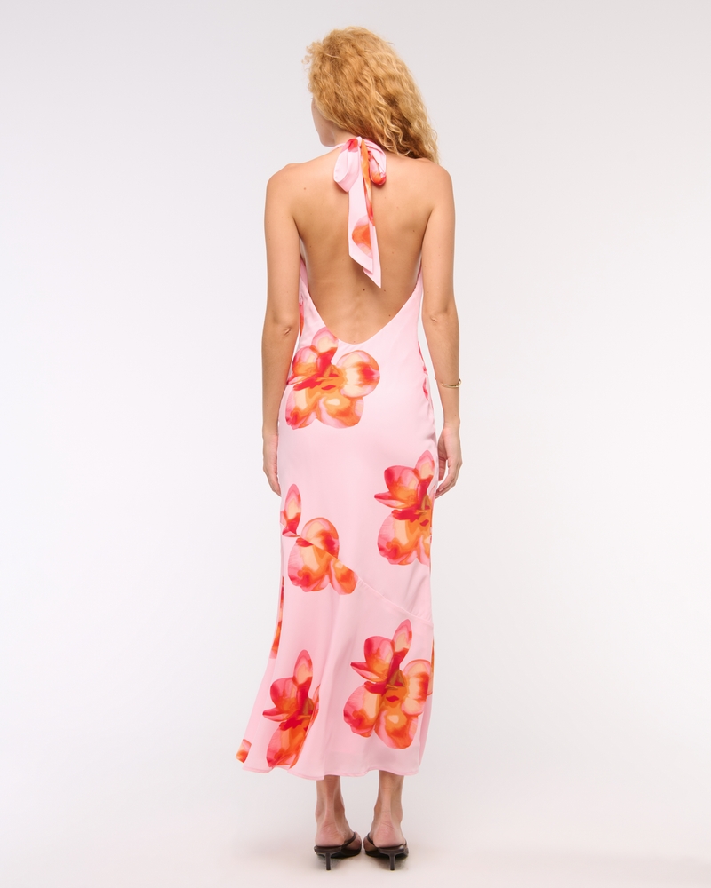 Cowl Halter Maxi Dress