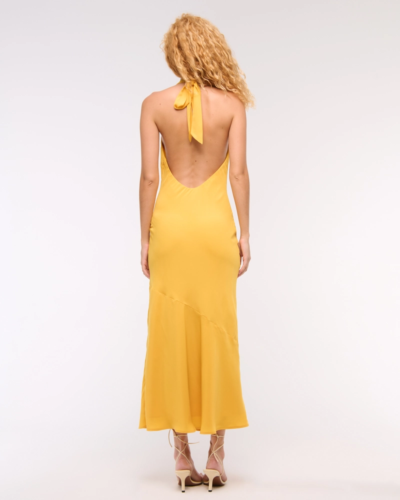 Cowl Halter Maxi Dress