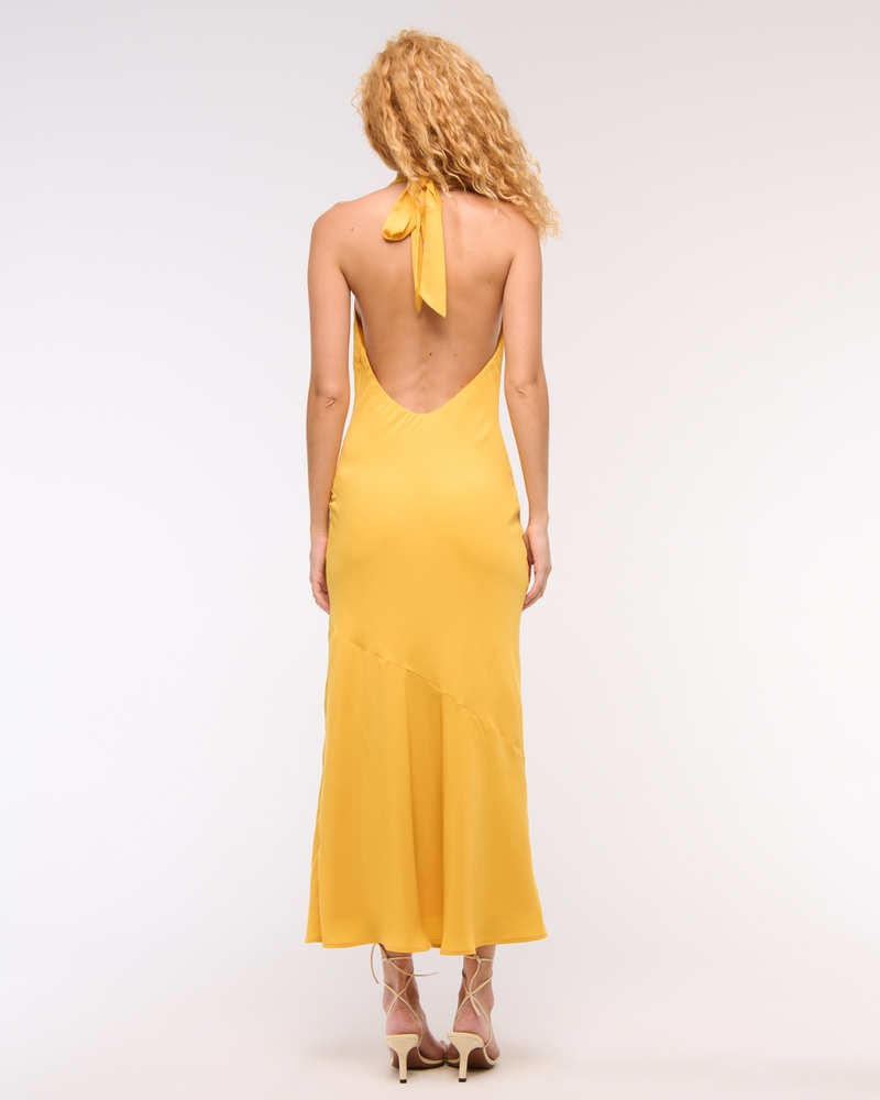 Cowl Halter Maxi Dress