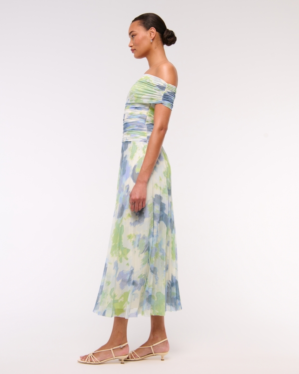 The A&F Giselle Drop-Waist Mesh Maxi Dress