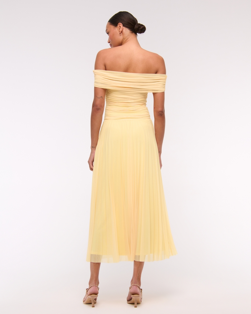 The A&F Giselle Drop-Waist Mesh Maxi Dress