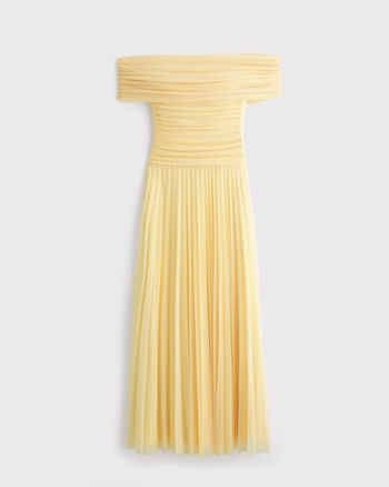 The A&F Giselle Drop-Waist Mesh Maxi Dress