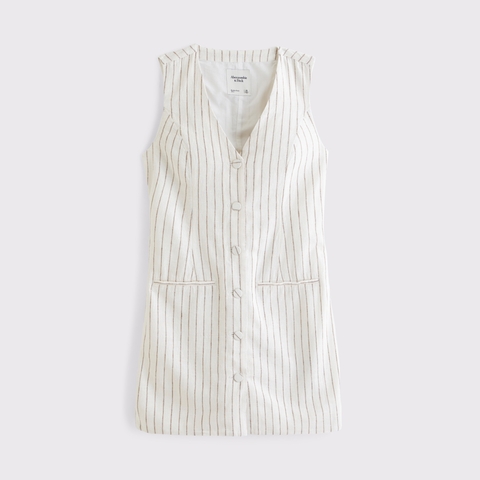 Женские платья Abercrombie & Fitch The A&F Mara Linen-Blend Vest Mini Dress