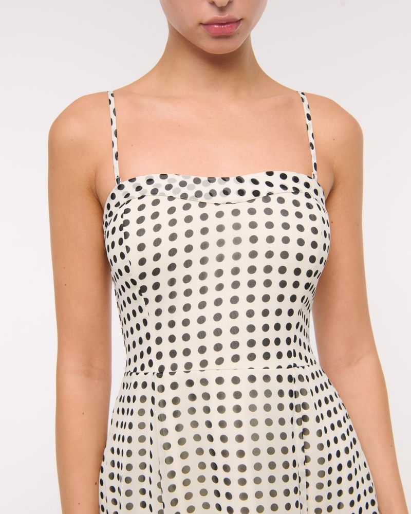 The A&F Camille Strapless Godet Midi Dress