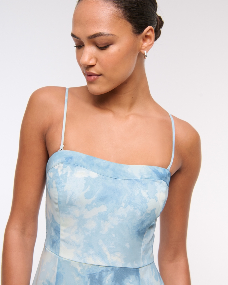 The A&F Camille Strapless Godet Midi Dress