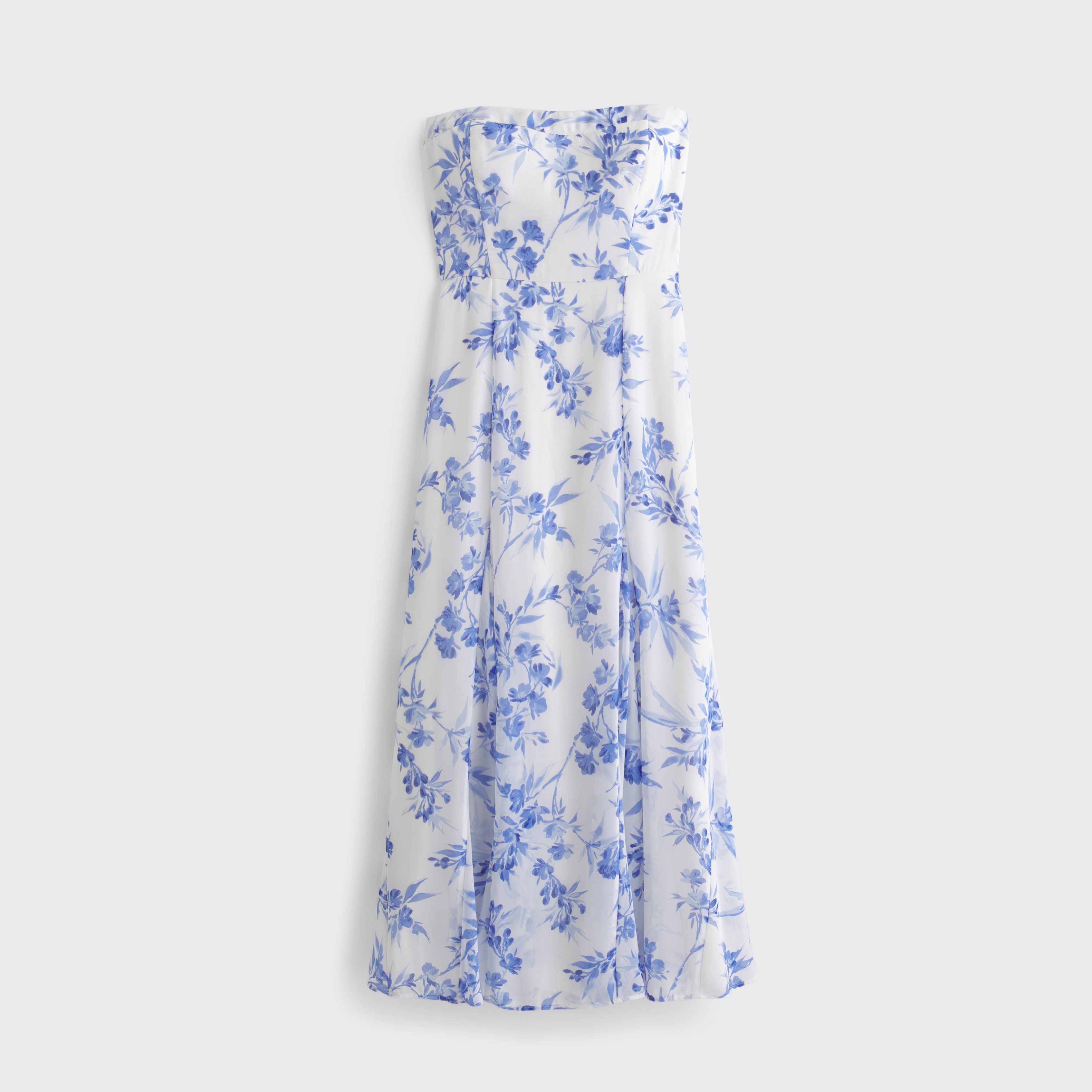 Abercrombie & Fitch The A&f Camille Strapless Godet Midi Dress In White