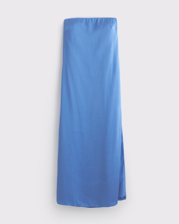 chinese dress ladies Imogene Scarf-Detail Strapless Gown in Spring Green