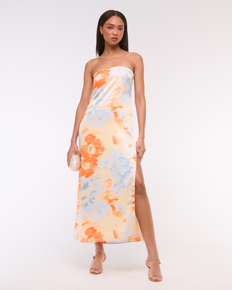 Women's The A&F Julia Strapless Slip Maxi Dress | Women's Clearance |  Abercrombie.com