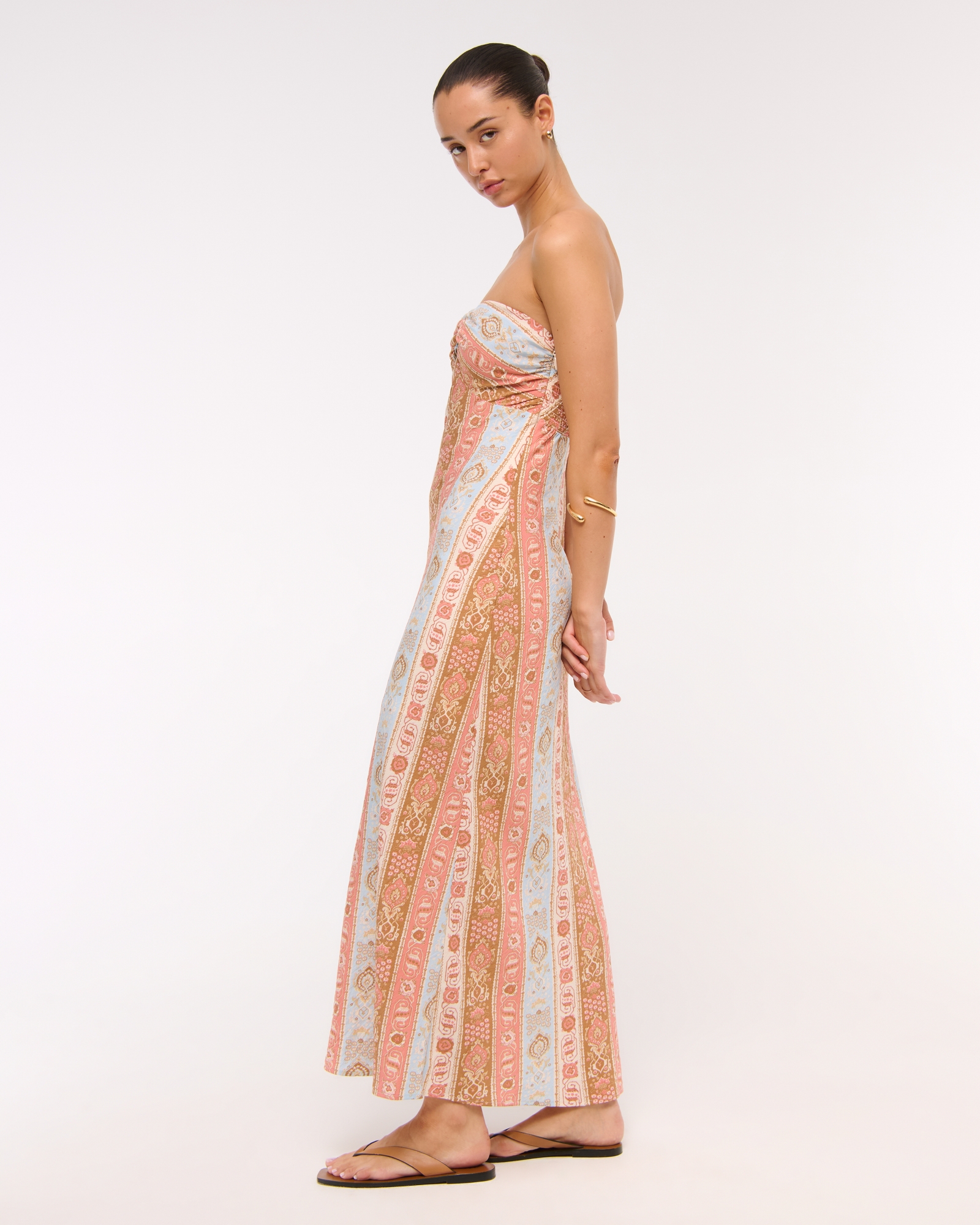 Strapless Knotted Maxi Dress