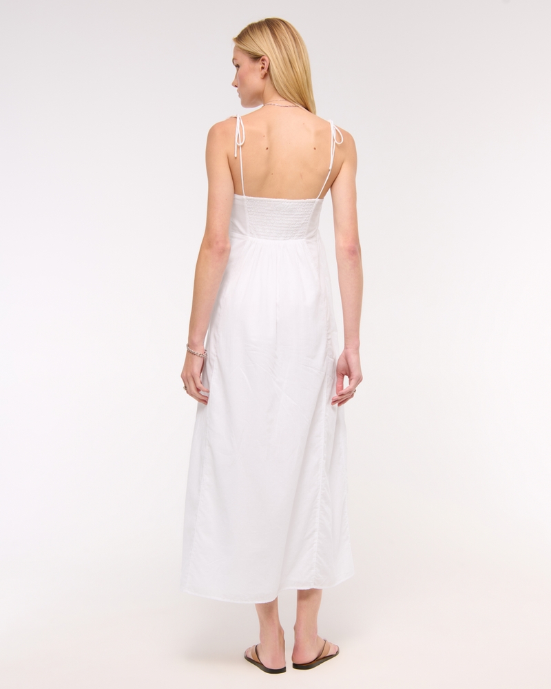 Pintuck Flowy Maxi Dress