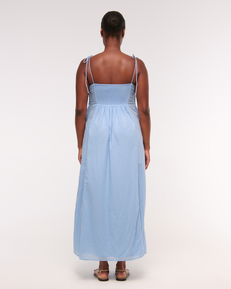 Pintuck Flowy Maxi Dress