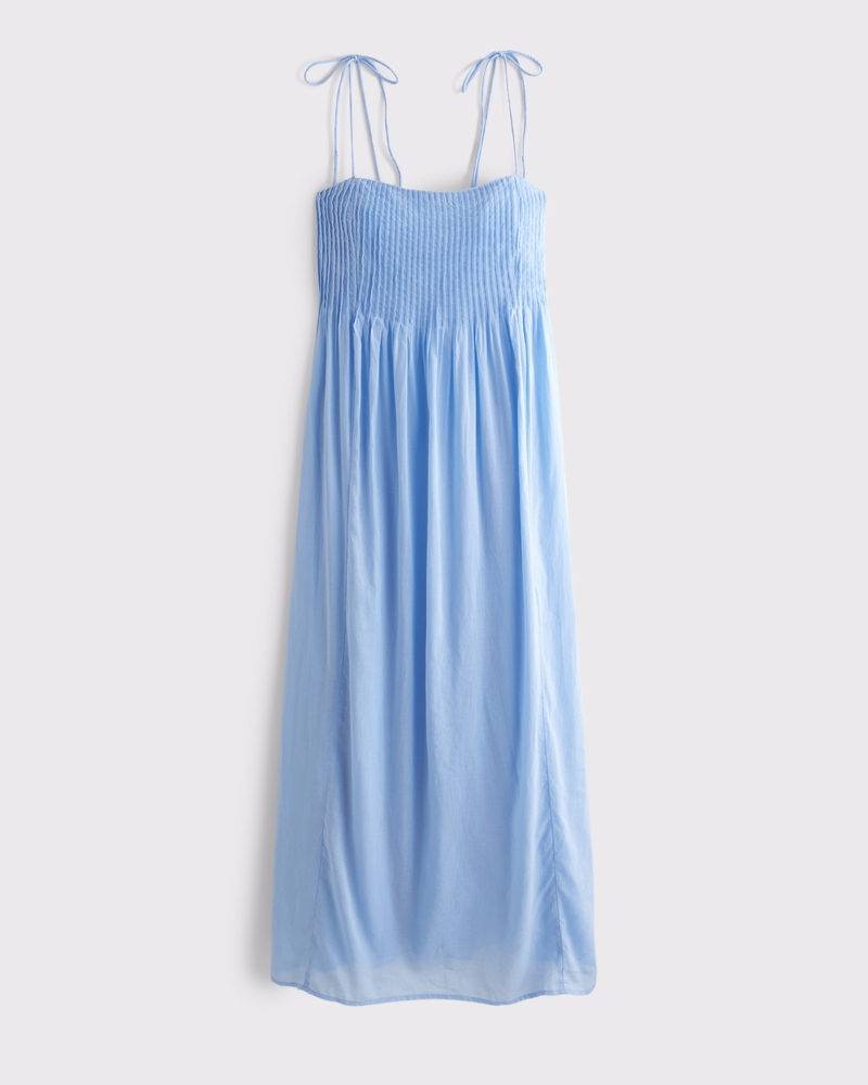 Pintuck Flowy Maxi Dress