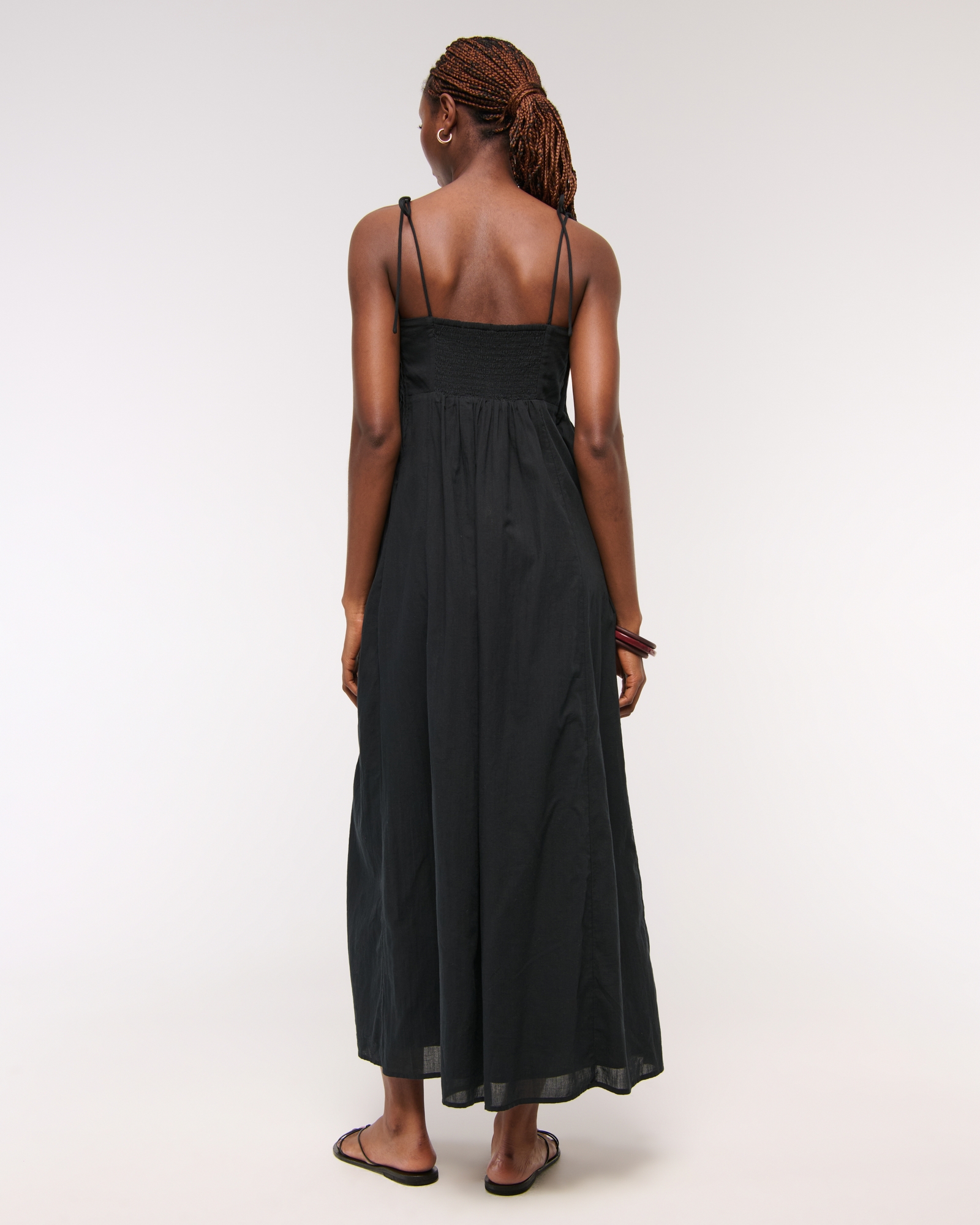 Pintuck Flowy Maxi Dress