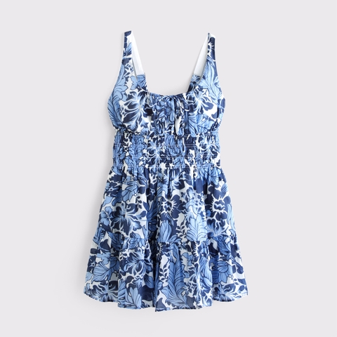 Женские платья Abercrombie & Fitch Smocked Tie-Front Mini Dress
