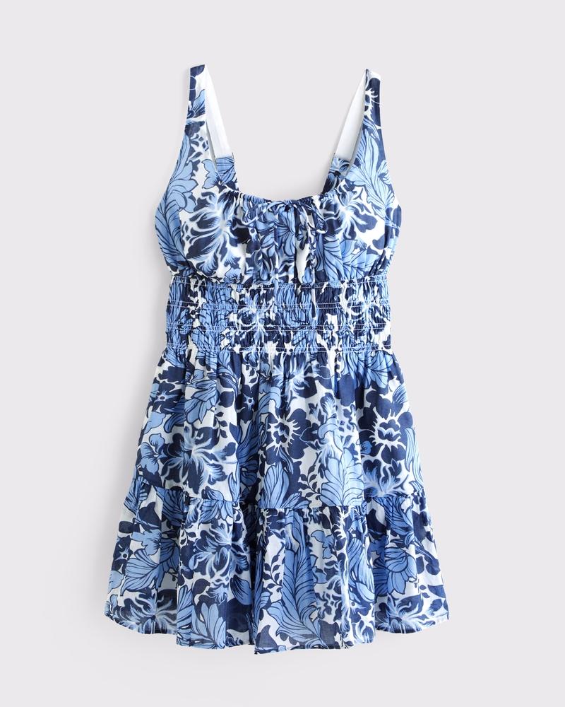 princess polly light blue dress H&M Blue/Pink Floral Ruffle Neck Long Sleeve Smocked Cuff Dress NWT- S –  The Saved Collection