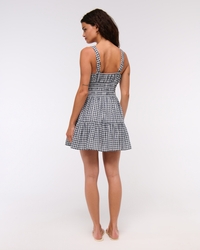 Women's Smocked Tie-Front Mini Dress | Women's Clearance