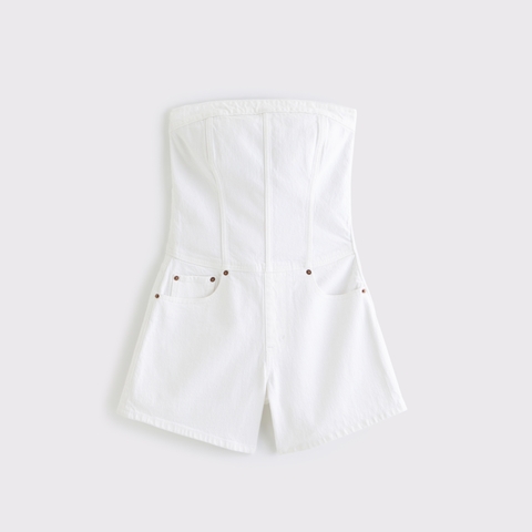 Женские комбинезоны Abercrombie & Fitch Strapless Denim Romper