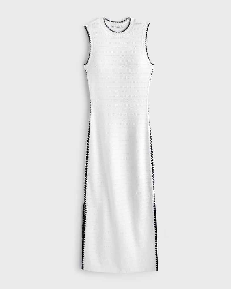 Women's Crochet-Style Crew Midi Dress | Women's Clearance