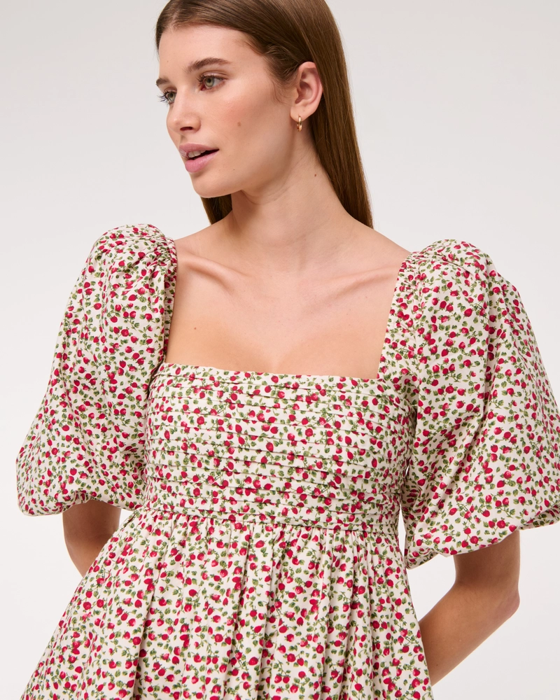 The A&F Emerson Poplin Puff Sleeve Mini Dress