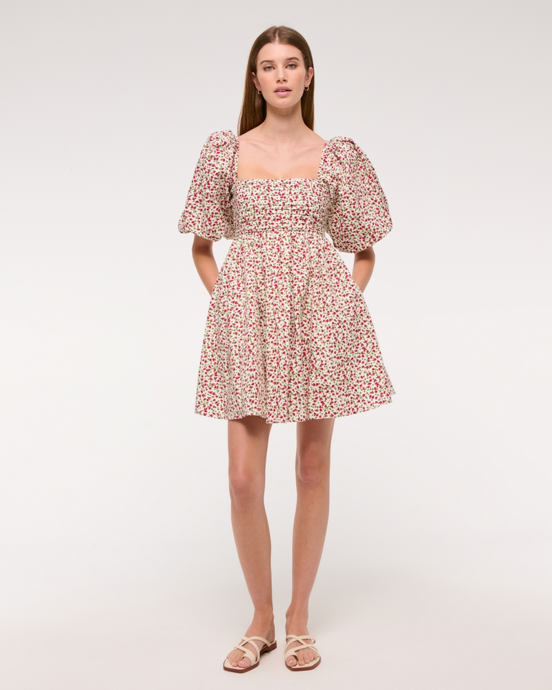 The A&F Emerson Poplin Puff Sleeve Mini Dress