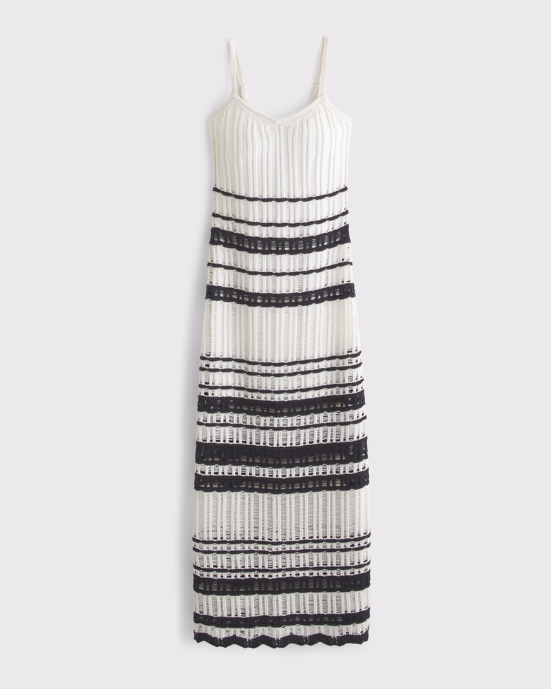 Crochet-Style Maxi Dress