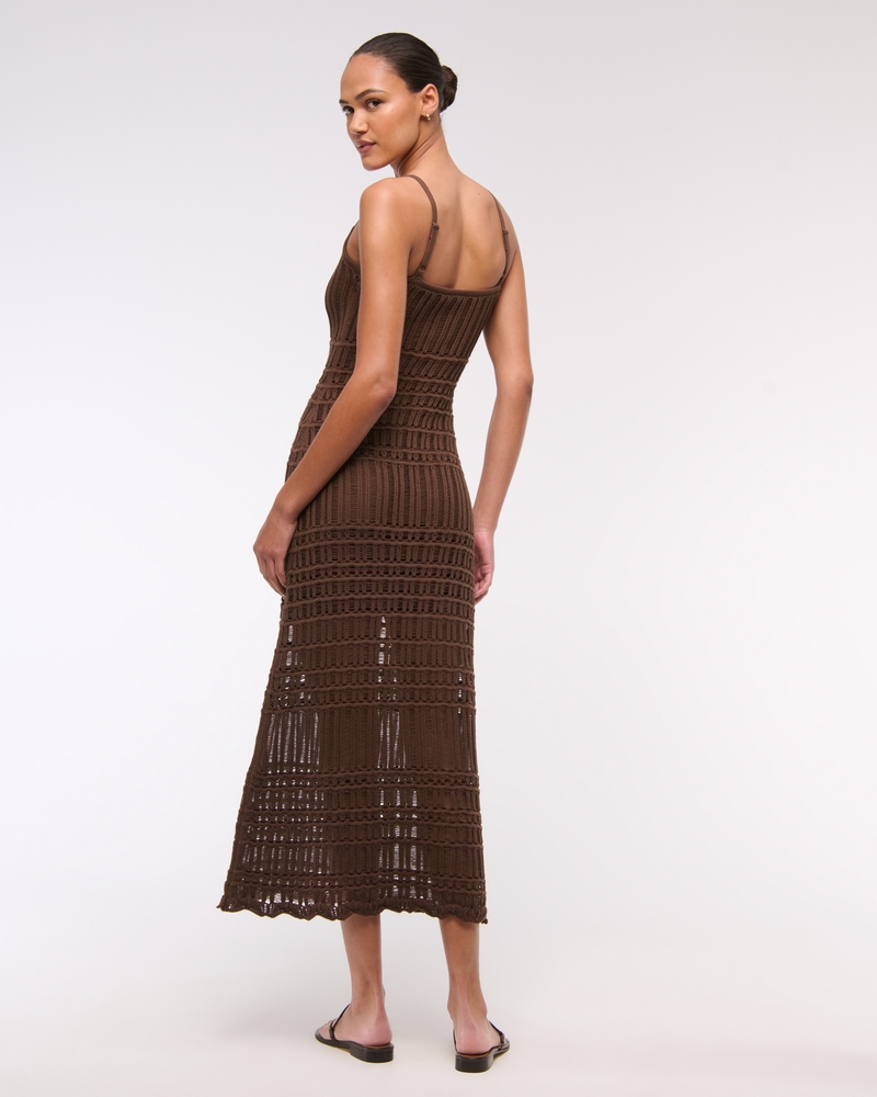 Crochet-Style Maxi Dress